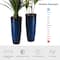Glitzhome® 31" Eco-Friendly Honeycomb Textured Tall Plastic Planters, 2ct.